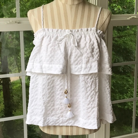 Lilly Pulitzer Mays spaghetti strap flounce top - Picture 2 of 8